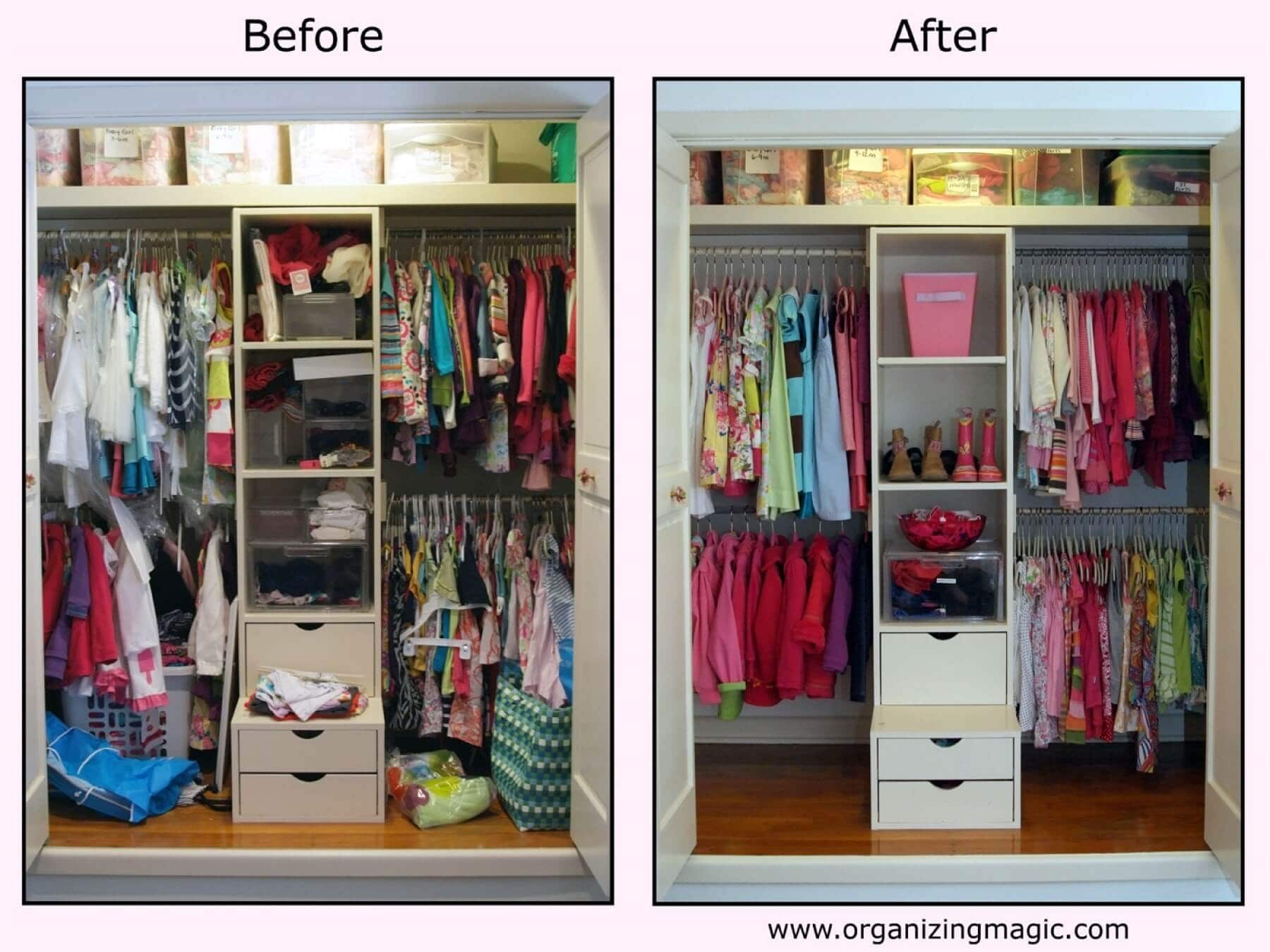 At Organizing Magic, we love working with clients on their closets.