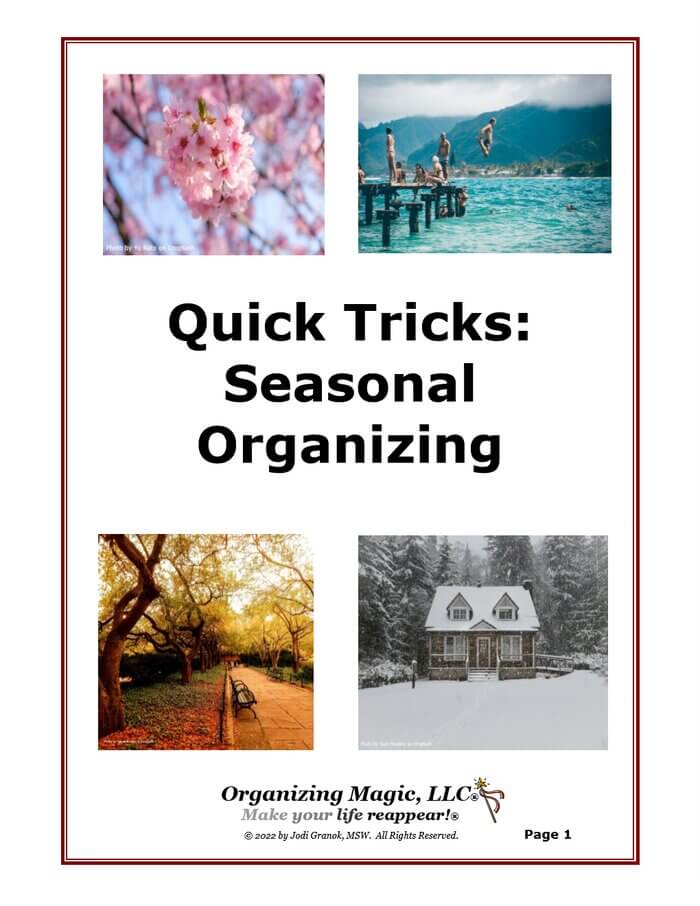 This PDF is available for purchase on The Magic Shop page of our Organizing Magic website.