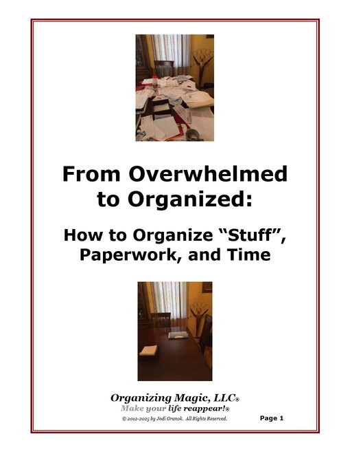 You can purchase From Overwhelmed to Organized on our wesbite.