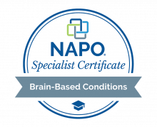 Jodi Granok has a Specialist Certificate in Brain-Based Conditions from NAPO.